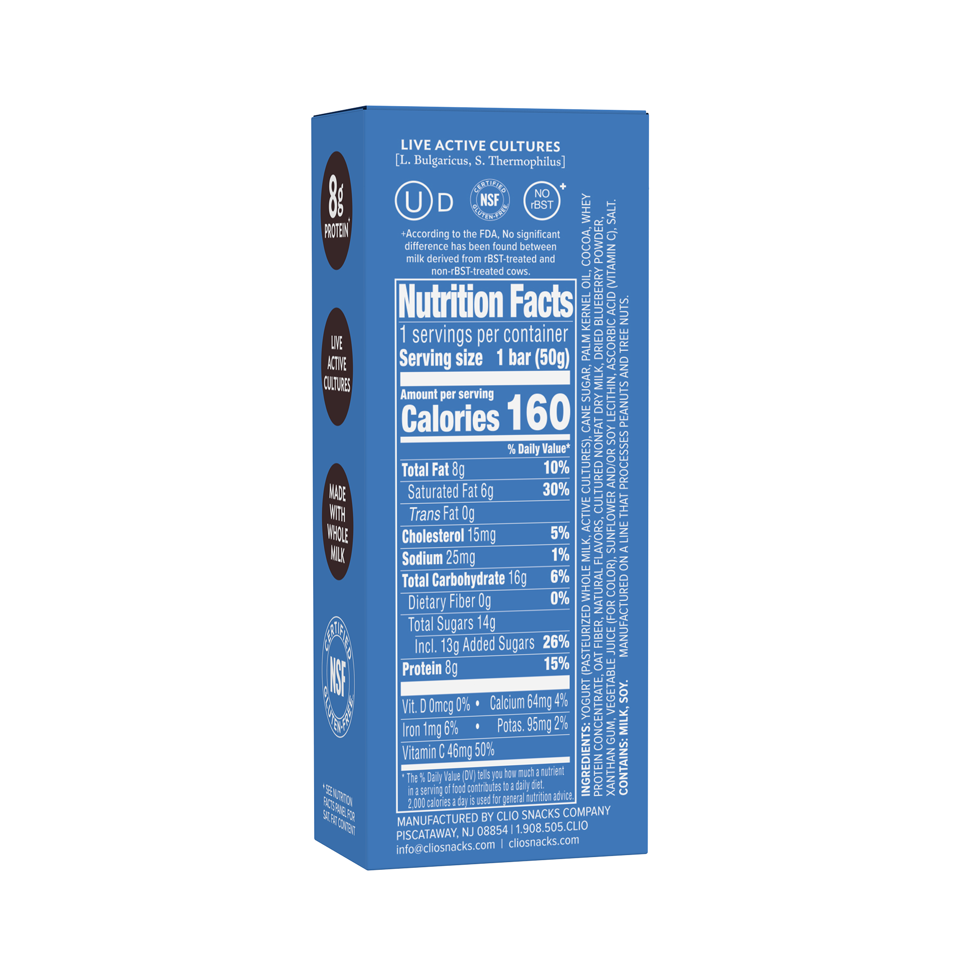 Blueberry Greek Yogurt Bar - 1 Bar Count