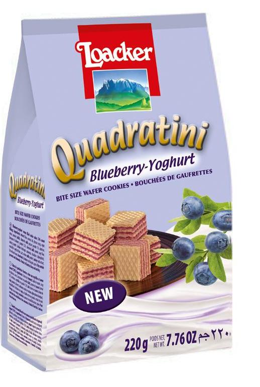 Loacker Blueberry Yogurt Quadratini 7.76 oz (220g)